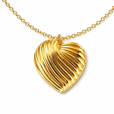 Chiseled Heart Pendant Necklace VIP