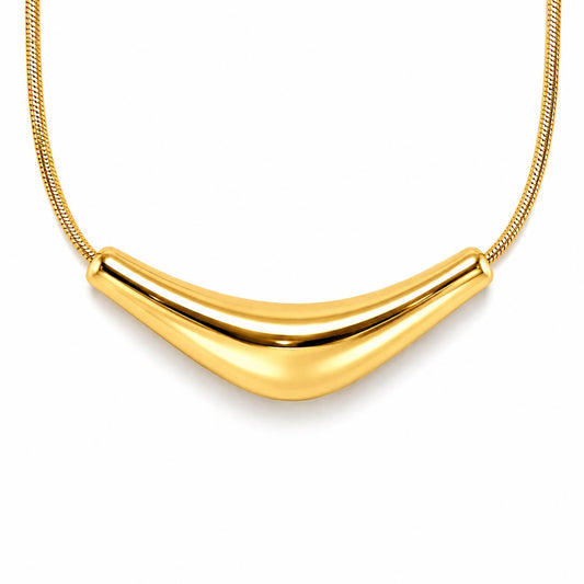 Crescent Bar Pendant Necklace VIP
