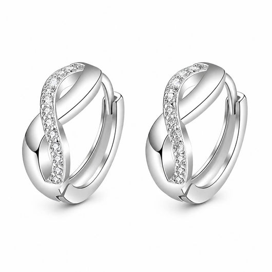 Diamanté Twist Hoop Earrings VIP