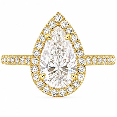 Gold 1ct Pear Ring VIP