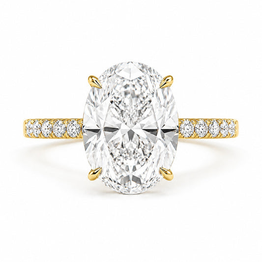 Gold 2ct Oval Ring VIP