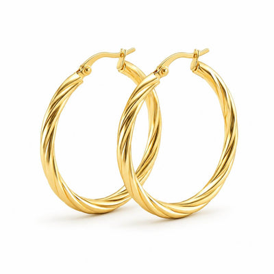 Large Twist Hoop Earrings VIP