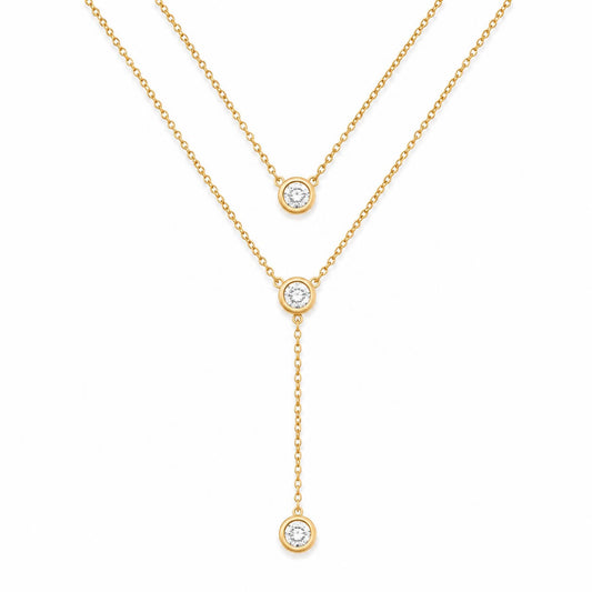 Layered Round Diamond Necklace VIP