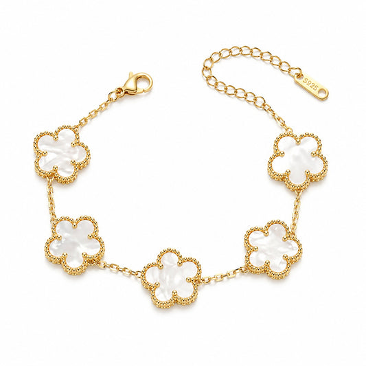Mother Of Pearl Clover Bracelet VIP