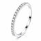 Silver Half Eternity Band Ring 2mm