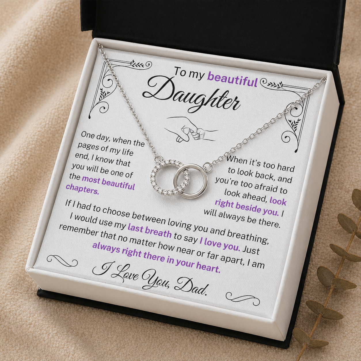 To My Beautiful Daughter From Dad Necklace